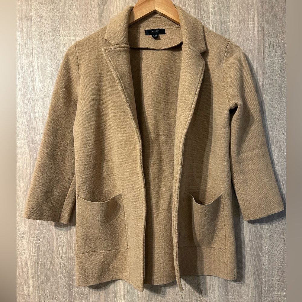 J. Crew Open Front Cardigan Size XXS Camel